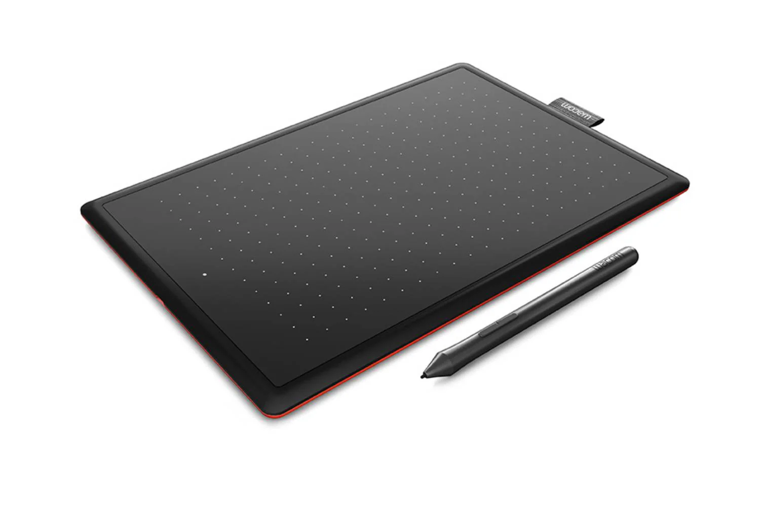 Wacom One by CTL-672 Medium 8.5-inch x 5.3-inch Graphic Tablet (Red/Black)